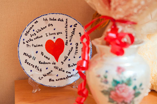 istock Plate I love you in different languages 585075872