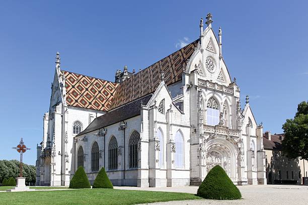 monastero reale di brou a bourg en bresse, francia - bresse foto e immagini stock