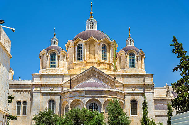 istock Holy Trinity church in the Russian Compound of Jerusalem 585078842