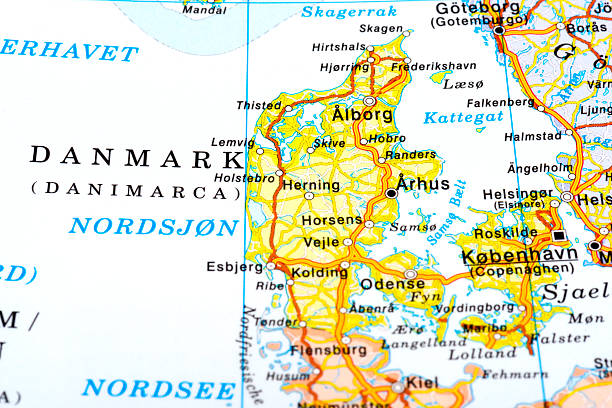 Denmark Danmark of map ribe town photos stock pictures, royalty-free photos & images
