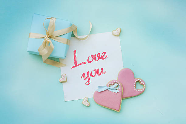 istock Heart cookies gift for Fathers day 585079860