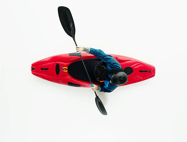 istock Above view of kayaker kayaking 585081066