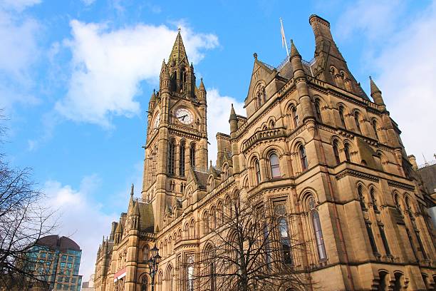 manchester city hall - guildhalls imagens e fotografias de stock