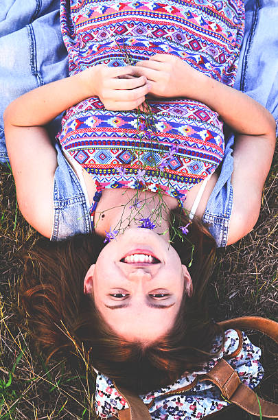 istock Chill in summer on village 585090154