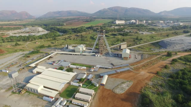 4K Aerial view of Platinum mine