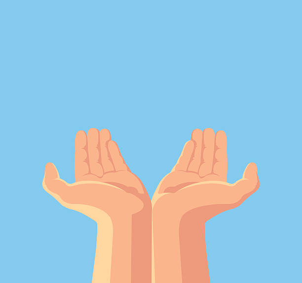 ilustraciones, imágenes clip art, dibujos animados e iconos de stock de manos humanas. ilustración de dibujos animados planos vectoriales - manos ahuecadas