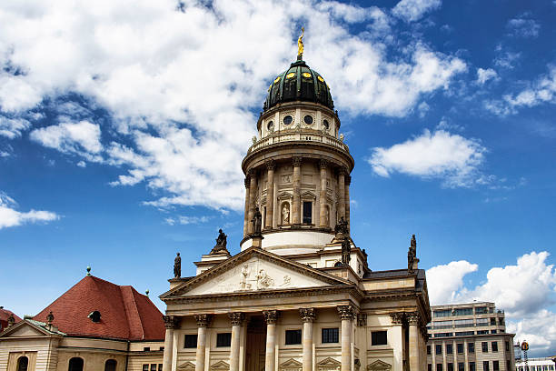 istock French Cadhedral with cloudy sky background in Berlin 585147526