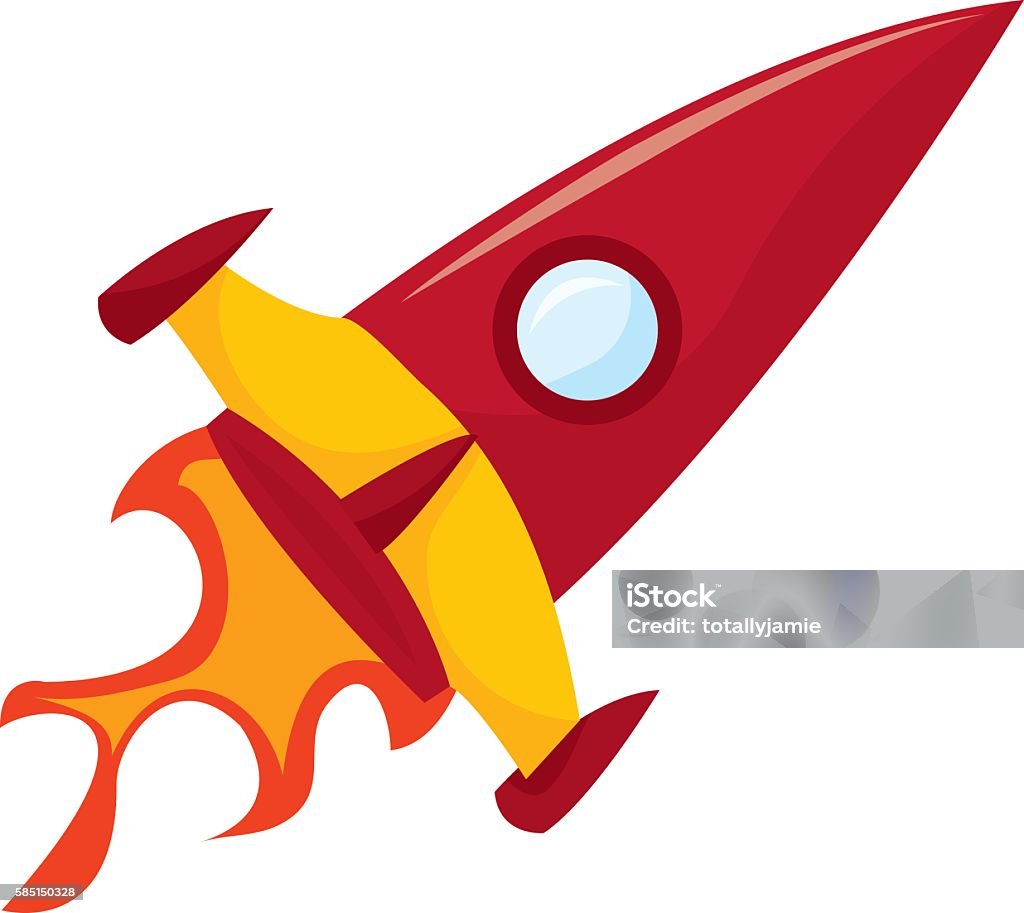 Rocket Blast Off Vector R Rocket Blast Off Stock Illustration - Download Image Now - Alien, Flame ...