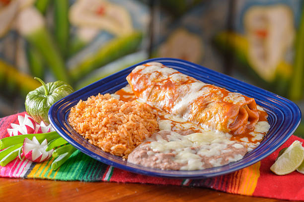 istock Traditional Mexican food enchiladas 585150554