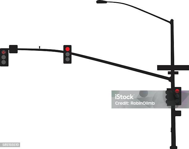 Traffic Light Silhouette Stock Illustration - Download Image Now - Stoplight, Red Light - Stoplight, Street Light