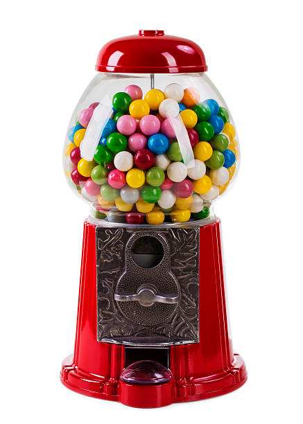 Carousel Gumball Machine Bank Carousel Gumball Machine Bank isolated on a white background gumball machine stock pictures, royalty-free photos & images
