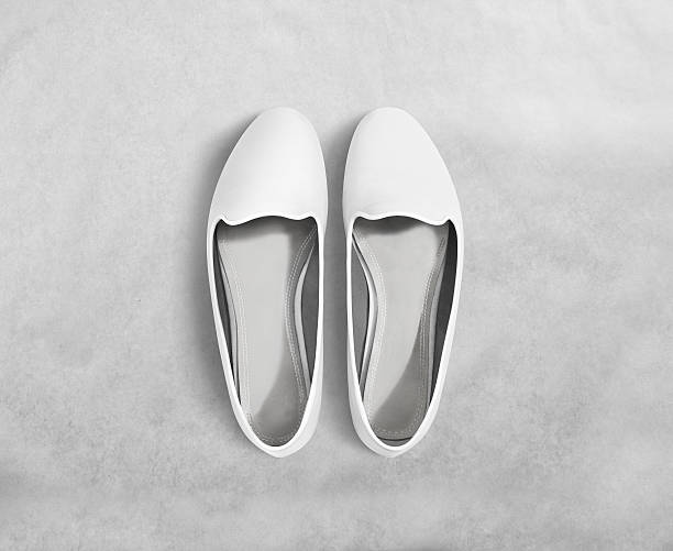istock White blank women shoes mockup stand isolated, clipping path. 585159274