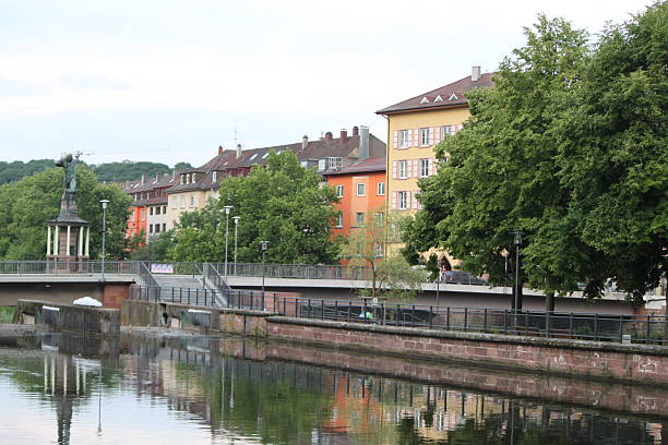 istock city view of Pforzheim in germay with enz river 585159358