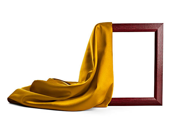 istock wooden frame and silk cover 585161892