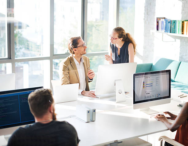 istock Business People Meeting Discussion Working Office Concept 585162530