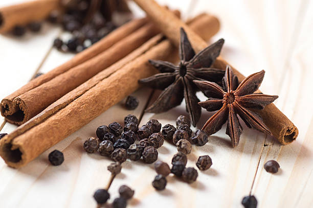 spices and herbs. food and cuisine ingredients - cardamom condiment spice asian cuisine imagens e fotografias de stock
