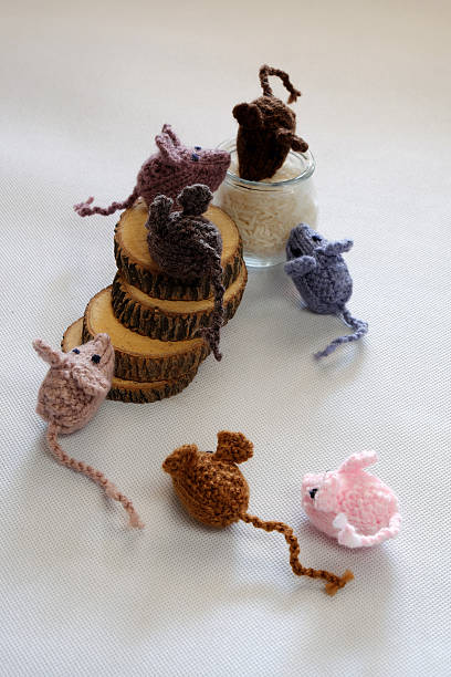 istock mice handmade product, knitted rats 585166422