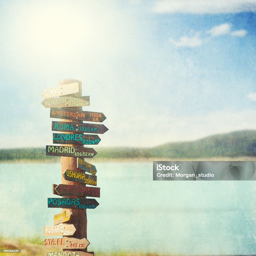 Direction to different places of the world Accessibility Stock Photo