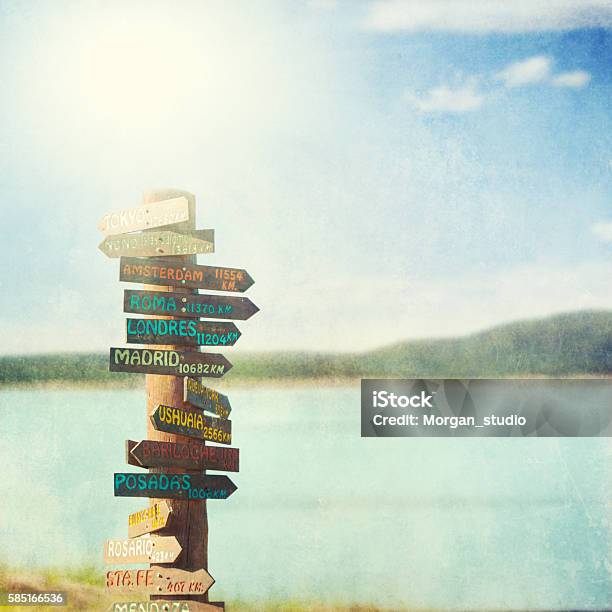 Direction To Different Places Of The World Stock Photo - Download Image Now - Accessibility, Advice, Arranging