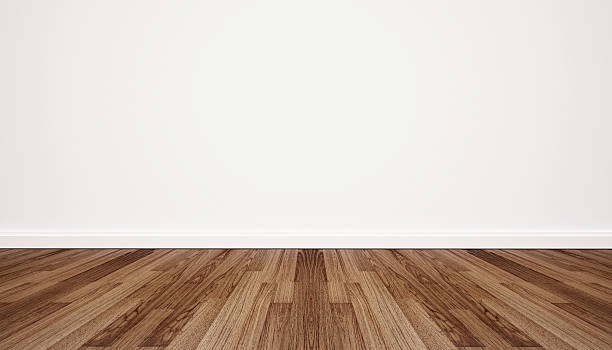 Wood floor with white wall Wood floor with white wall parquet floor perspective stock pictures, royalty-free photos & images