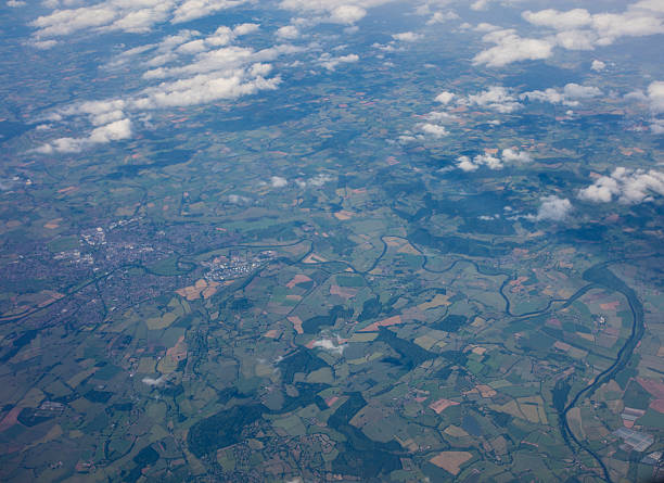 A stock photo taken from a Air Plane window above London, Heathrow. Photographed using the Canon EOS 5DSR.