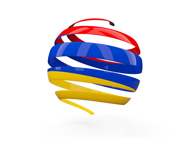 istock Flag of armenia, round icon 585168498