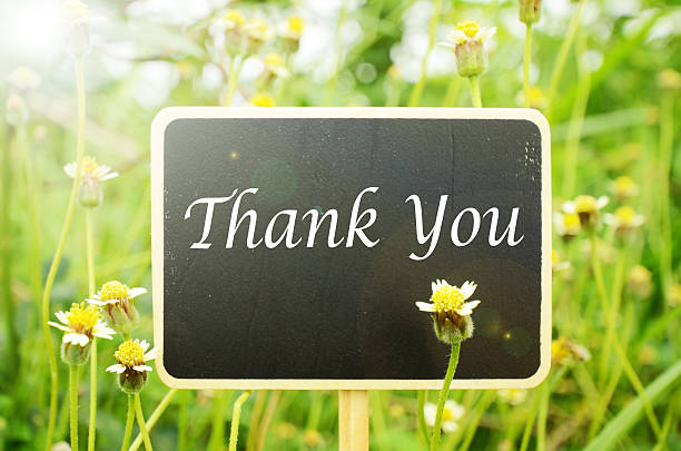 istock Wooden board signs on small flowers background. 585171382
