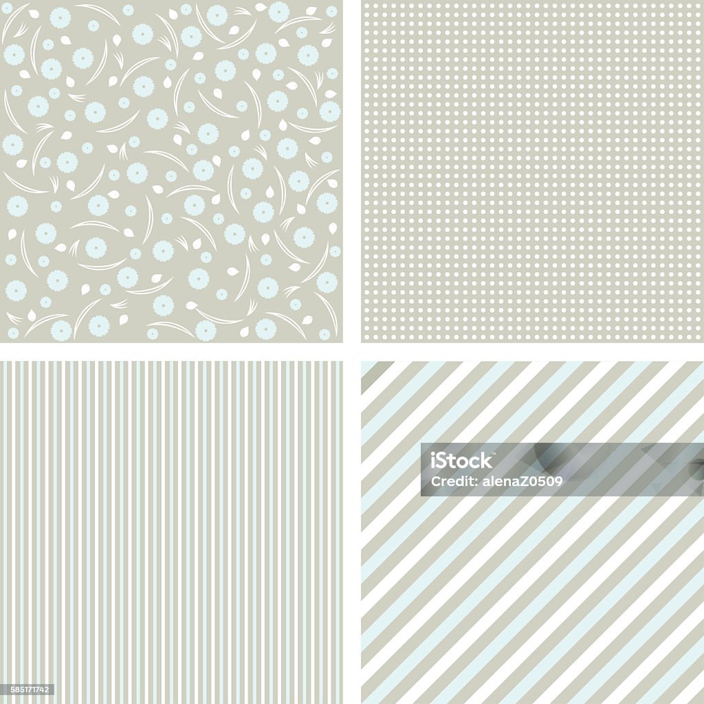 Cutte Pattern Set Of 4 Cute Patterns Stock Illustration - Download Image Now ...