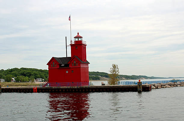 istock The Big Red Lighthouse in Holland, Michigan 585172728