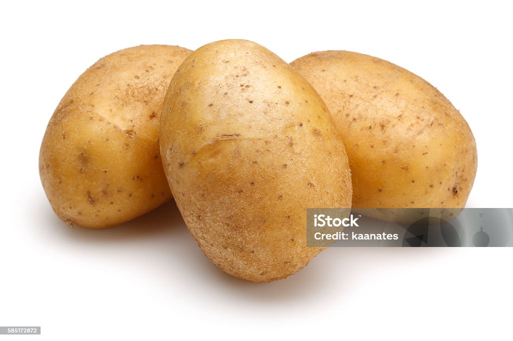 Raw Potatoes raw potatoes isolated on white background Raw Potato Stock Photo