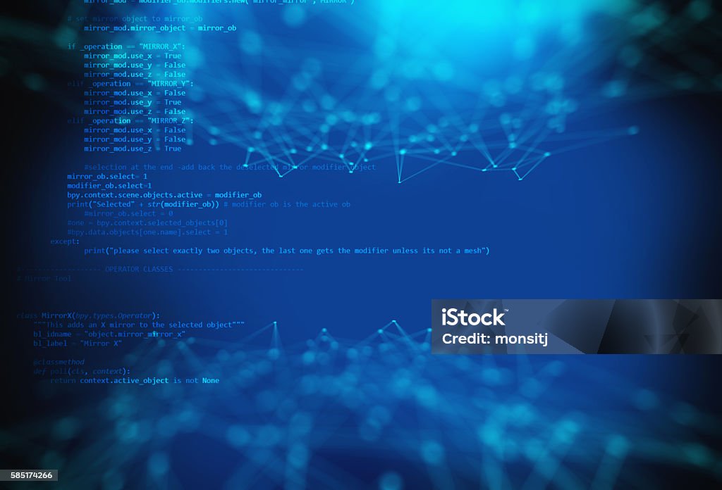 Programming code abstract technology background of software deve Programming code abstract technology background of software developer and  Computer script Technology Stock Photo