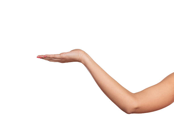 istock Human empty hand for your product or text isolated 585174948