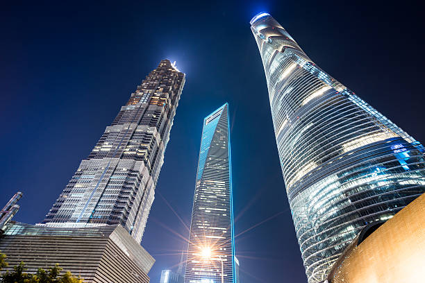 istock Shanghai Skyscrapers at Night 585176704