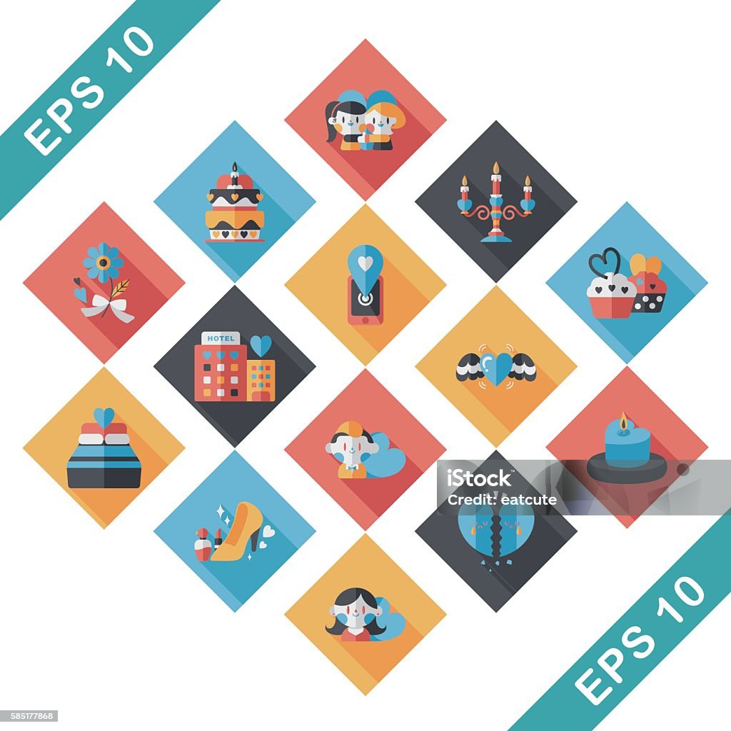 Valentines Day Icons Set Stock Illustration - Download Image Now