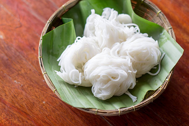 istock Fresh Rice vermicelli, usually eaten with curries. 585178130