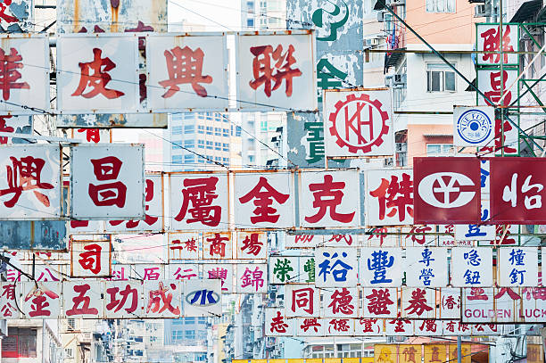 Hong Kong, Hong Kong S.A.R. - Oct. 25, 2013 : Commercial Signs in Mongkok district of Hong Kong