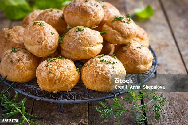 Gougeres Traditional French Cheese Choux Bun Stock Photo - Download Image Now - Gougere, Bun - Bread, Sweet Bun