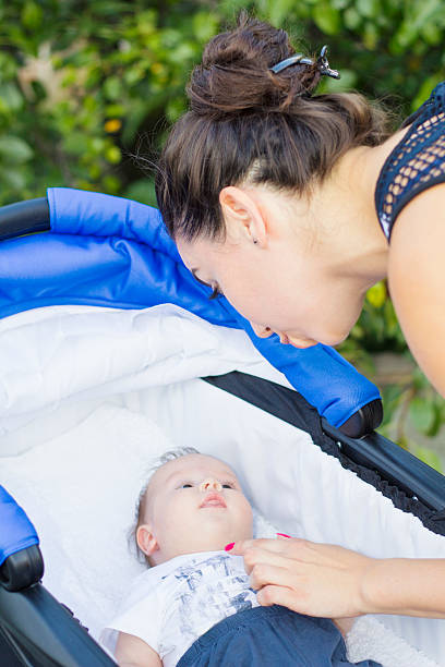 istock Happy young mother and baby. 585181312