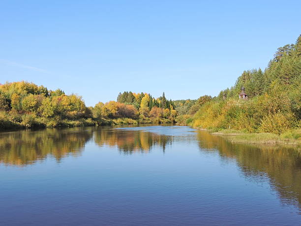 istock Autumn landscape by the lake. 585182232