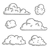 istock Vector Abstract Hand Drawn Clouds 585182858