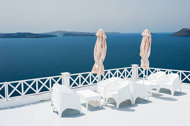 istock White architecture on Santorini island, Greece. 585184838
