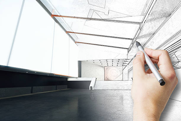istock Hand finishing real estate project 585186908