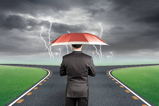 istock Concept of protection during unfavorable condition 585187152