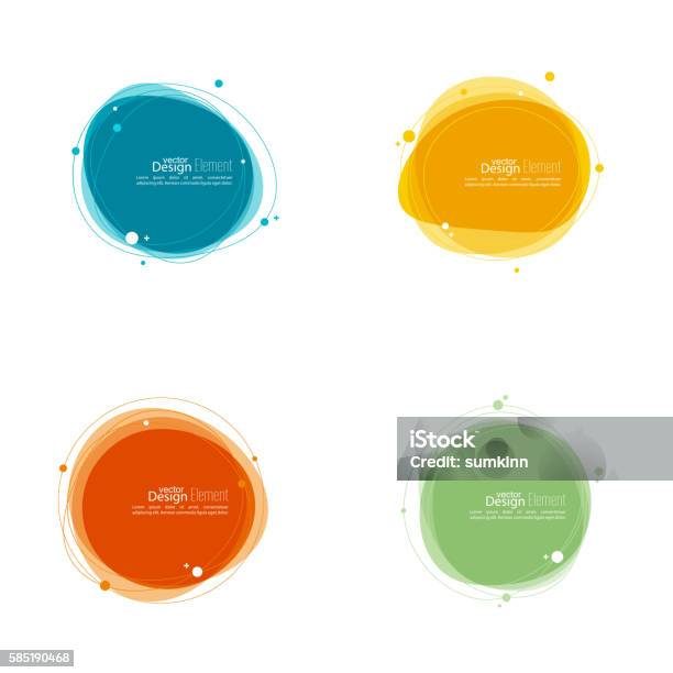 Abstract Round Banner Stock Illustration - Download Image Now - Shape, Circle, Box - Container