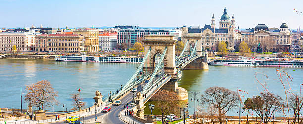 istock The Szechenyi Chain Bridge over Danube, Budapest, Hungary 585191354