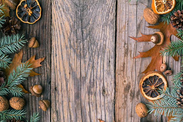 istock Christmas background twigs decorations gifts nature 585191902