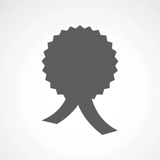 Vector illustration of Silhouette of medal