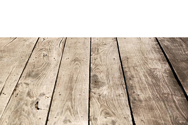 istock Wooden floor and white space for text background 585285744