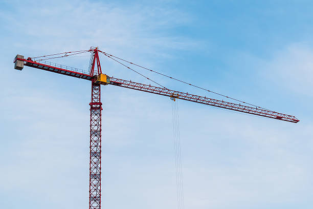 istock Construction crane on the background of sky 585287986