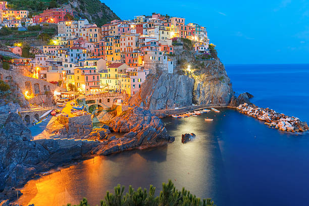 istock Night Manarola, Cinque Terre, Liguria, Italy 585291996